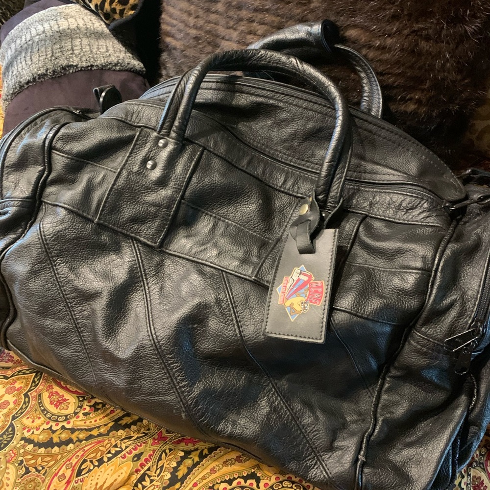 Real Leather Duffel Bag